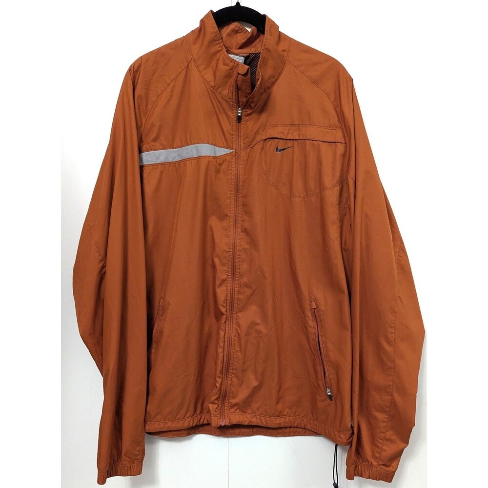 Vintage Nike Full-zip Orange Windbreaker Tracksuit Jacket Large